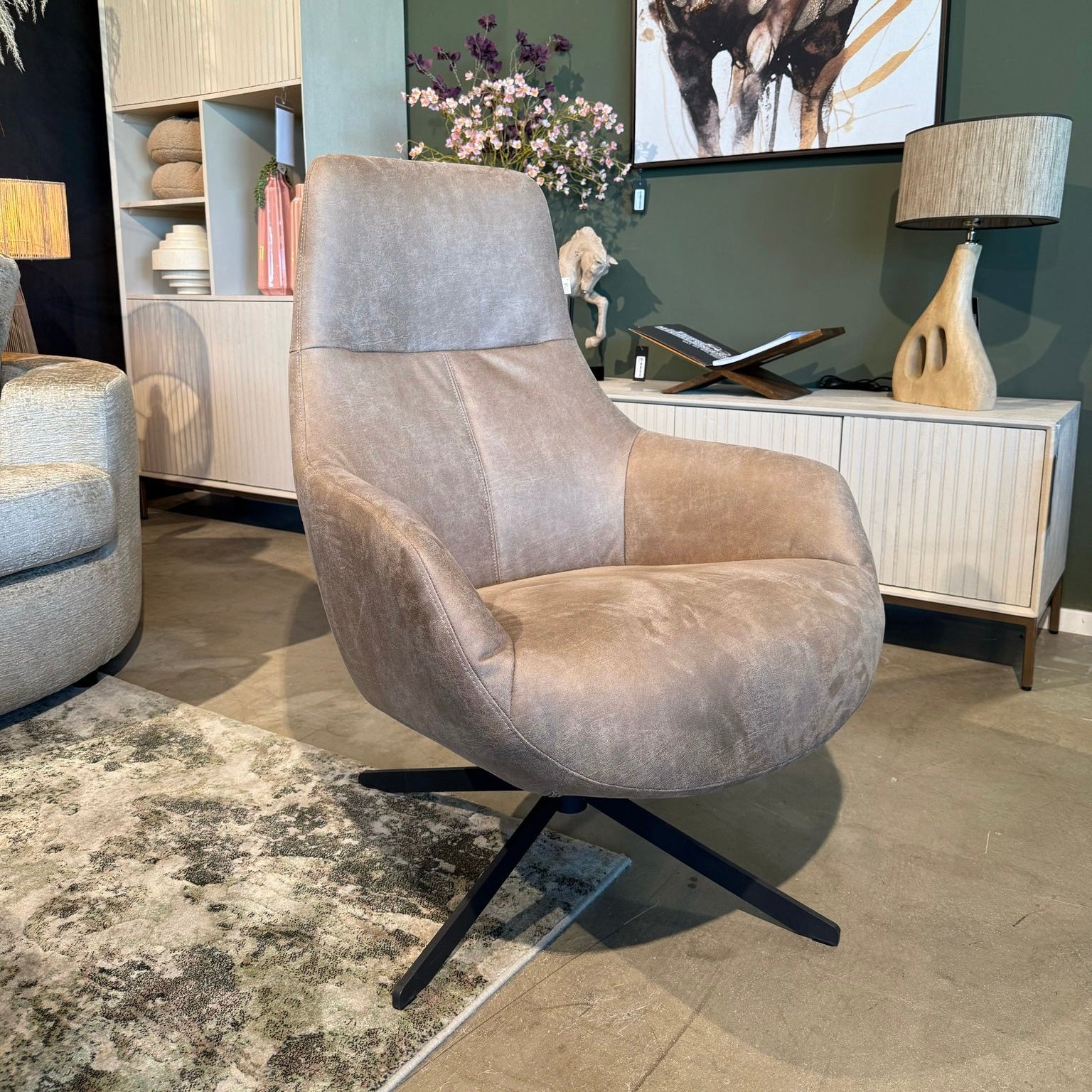 Fauteuil Hampton - Microleder Liver 10