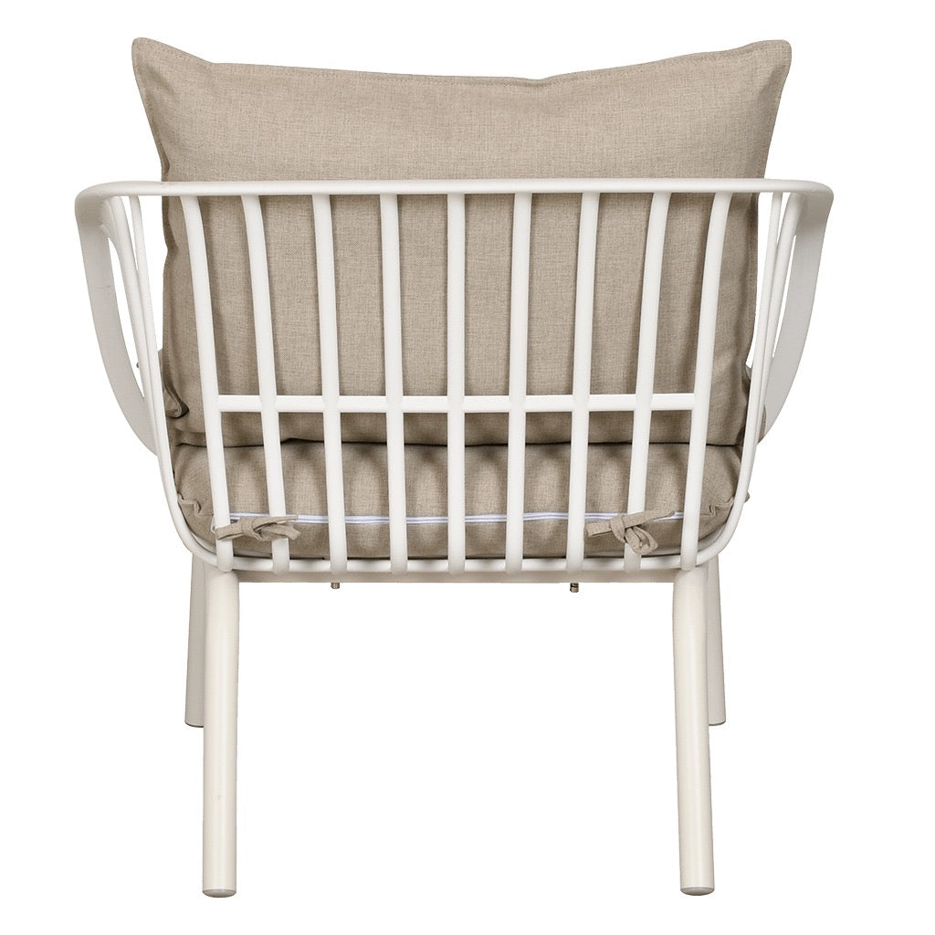 Tuinset Luka Wit – Complete Loungeset met Kussens – Modern & Onderhoudsvrij