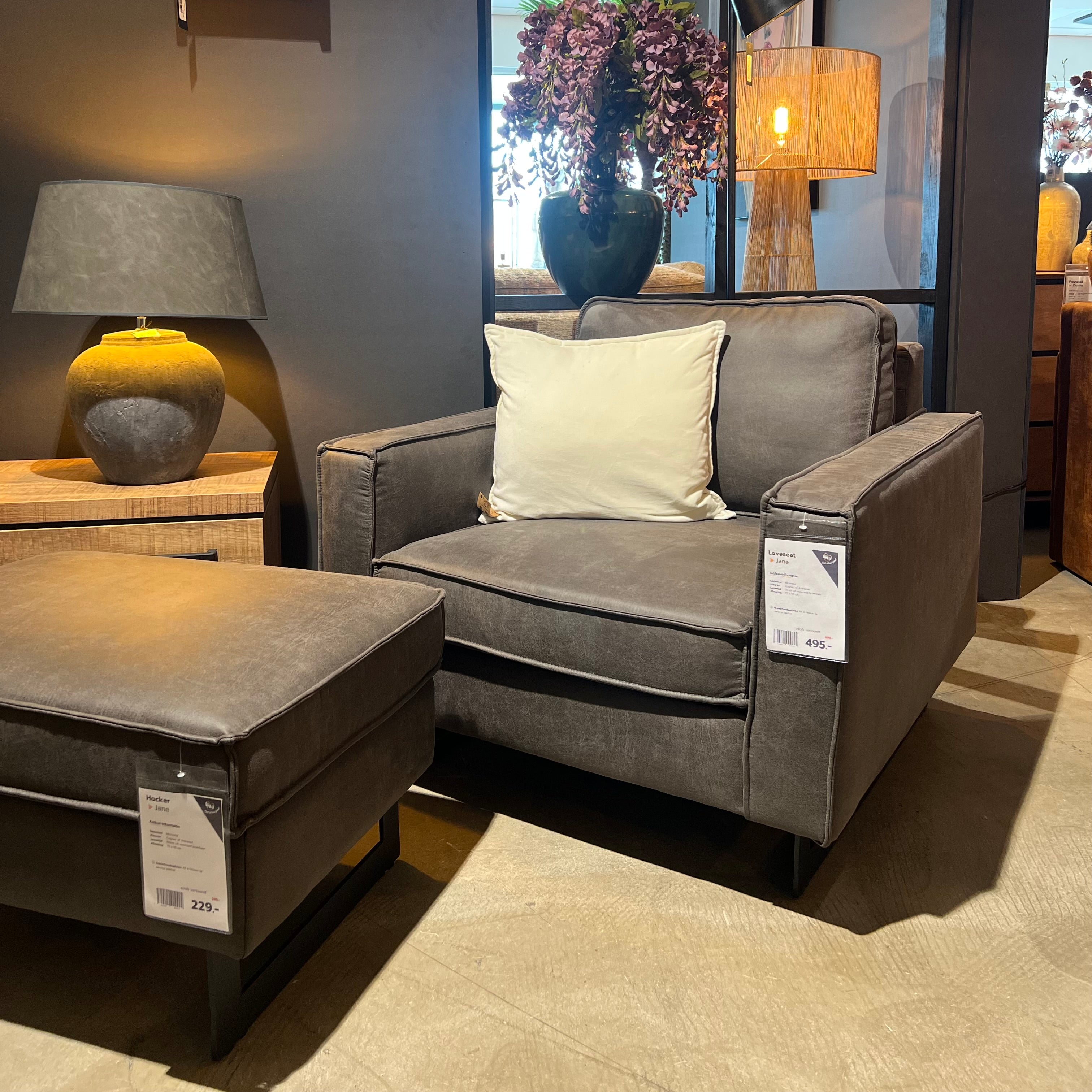 Loveseat Jane - Antraciet