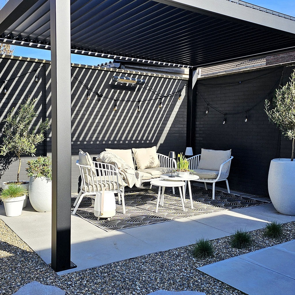 Tuinset Luka Wit – Complete Loungeset met Kussens – Modern & Onderhoudsvrij