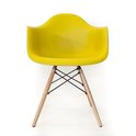 Eetkamerstoel Kunstof zitting stoel - Okergeel
