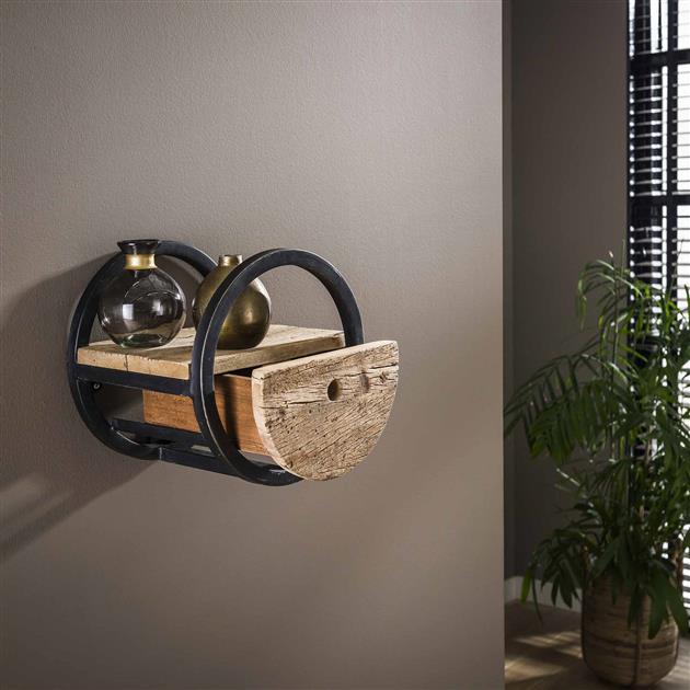 Wandschap circular Ø30 met lade