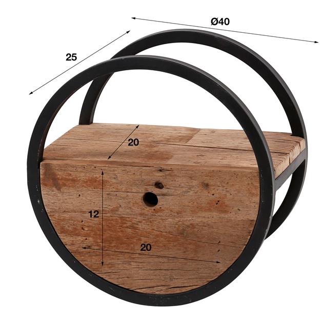 Wandschap circular Ø40 met lade