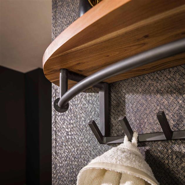 Kapstok round 8 haken hoedenplank