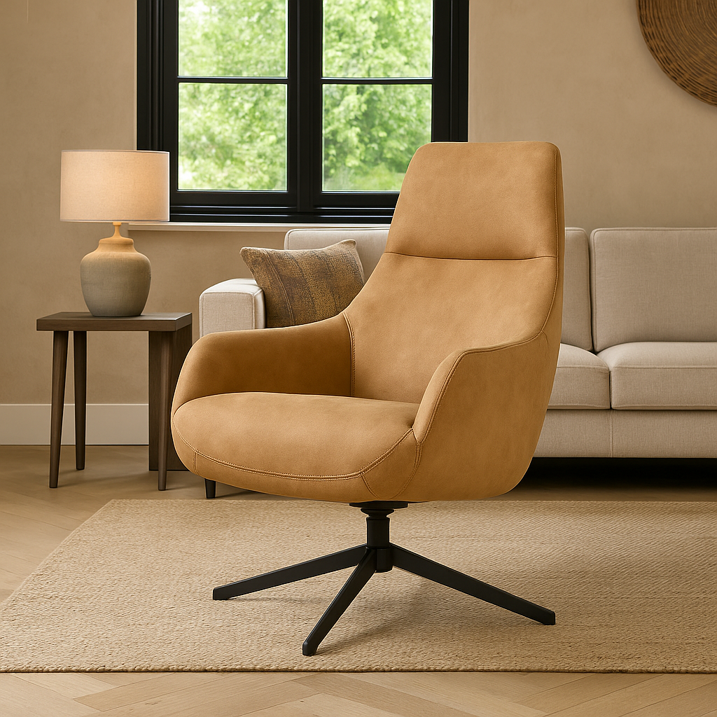 Fauteuil Hampton - Microleder Liver 10