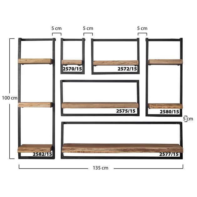 Wandplank edge 30cm H=100cm