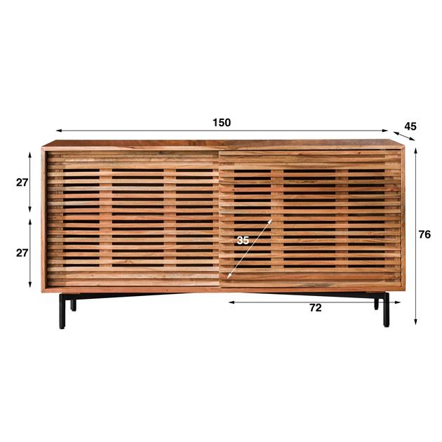 Dressoir 2 deuren slide