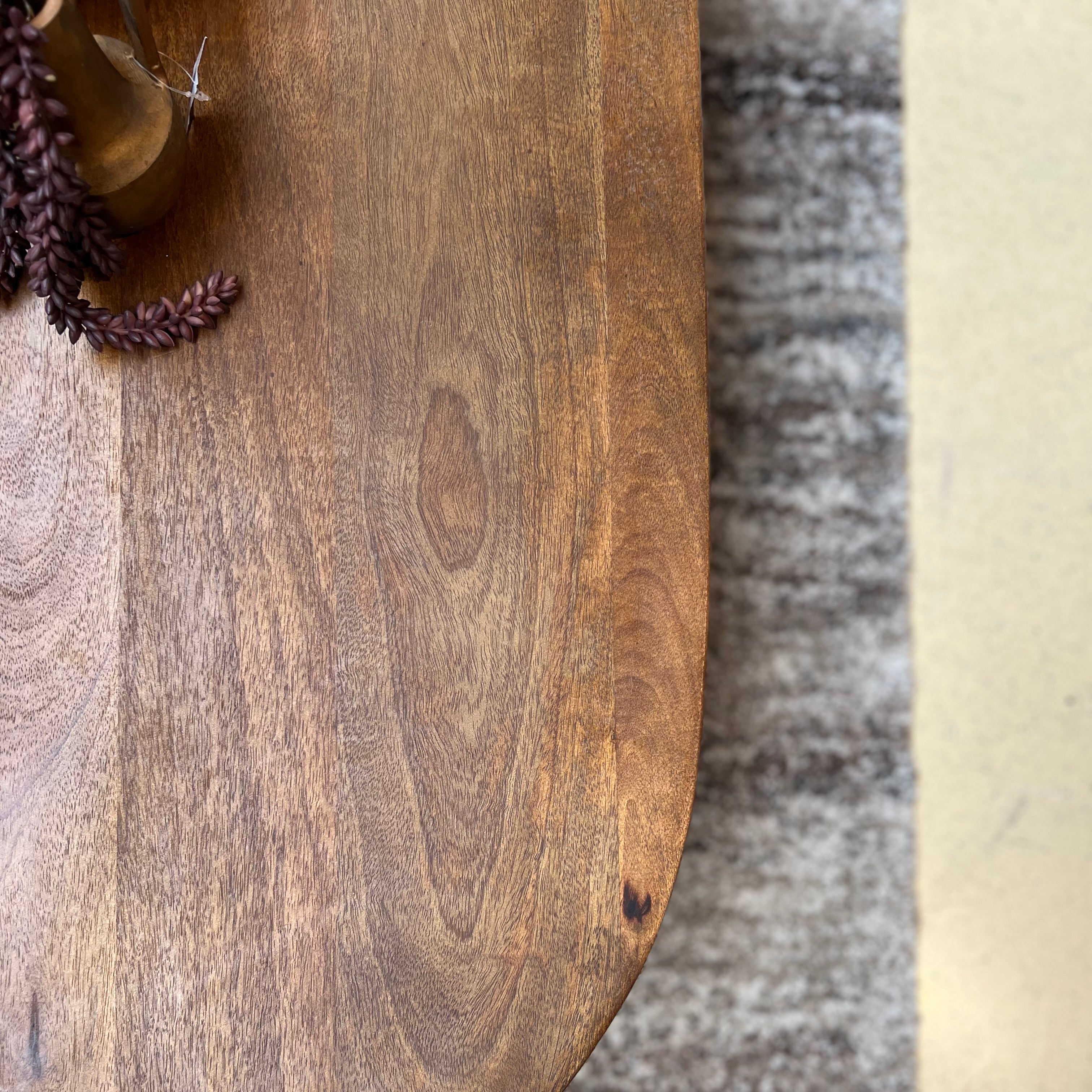Salontafel Ovaal Mangohout Walnoot 120 cm