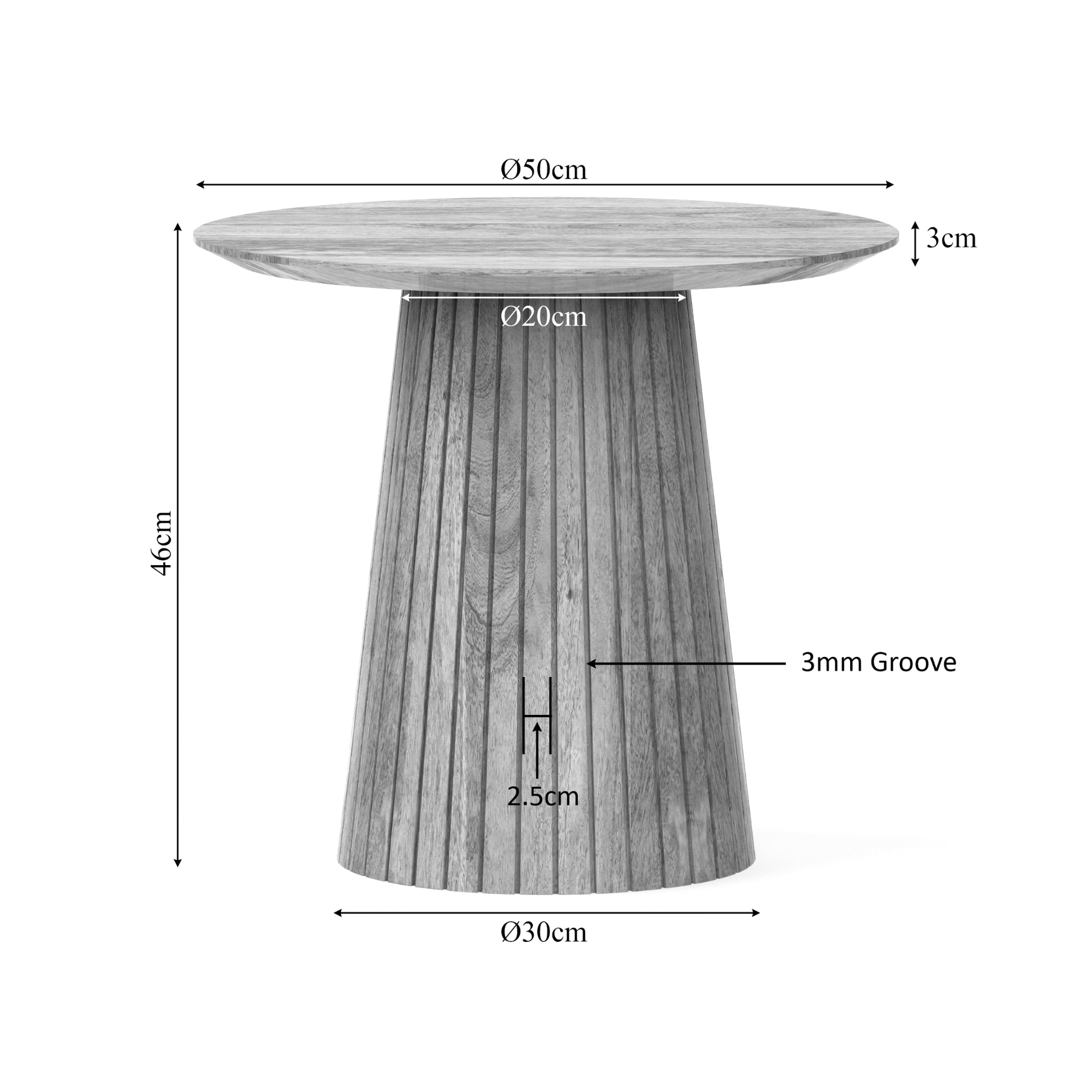 Salontafel | Solana | 50 cm | Naturel