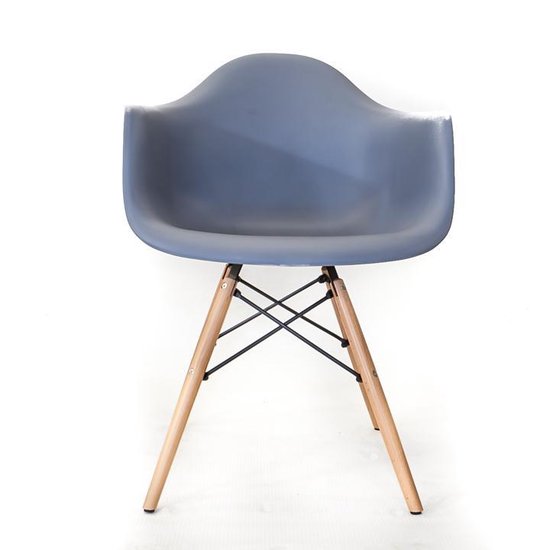 Eetkamerstoel Kunstof zitting stoel - Grijs