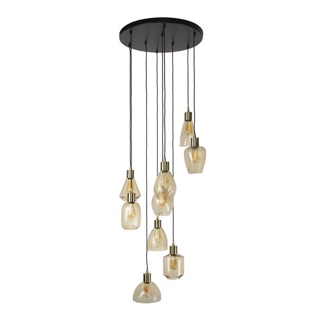 Hanglamp 9L leaf getrapt