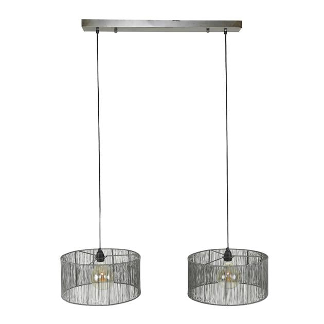 Hanglamp 2L stringshade metal