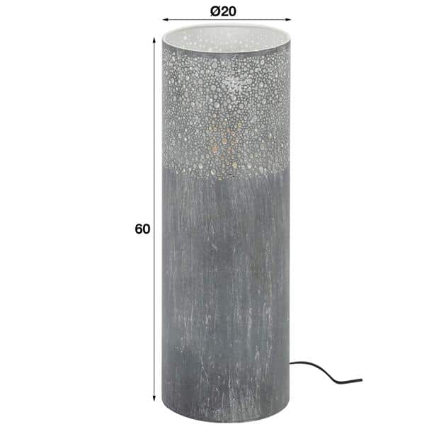Vloerlamp I Ø20 cilinder I 60cm I Zwart
