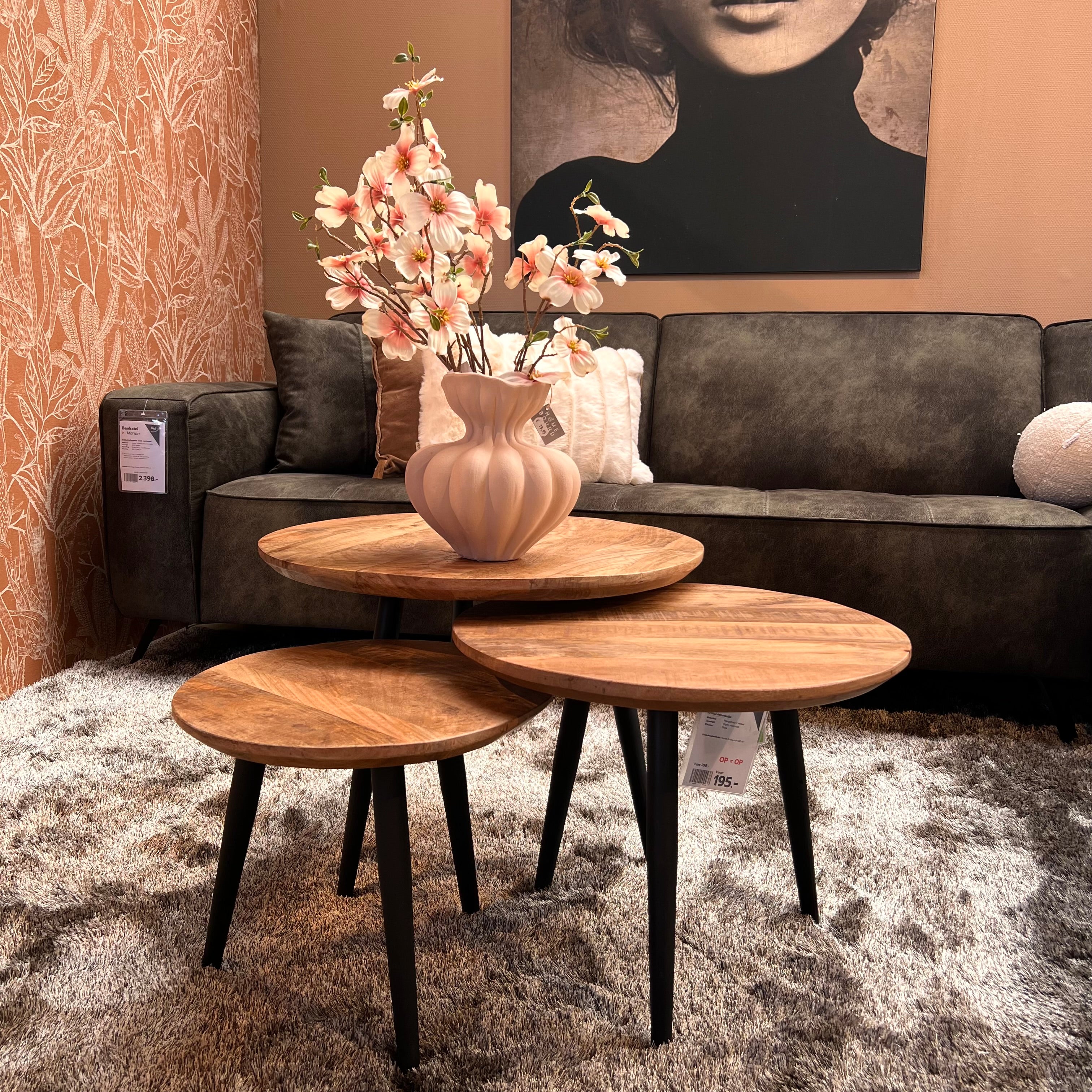 Salontafel Set 3 delig Anton