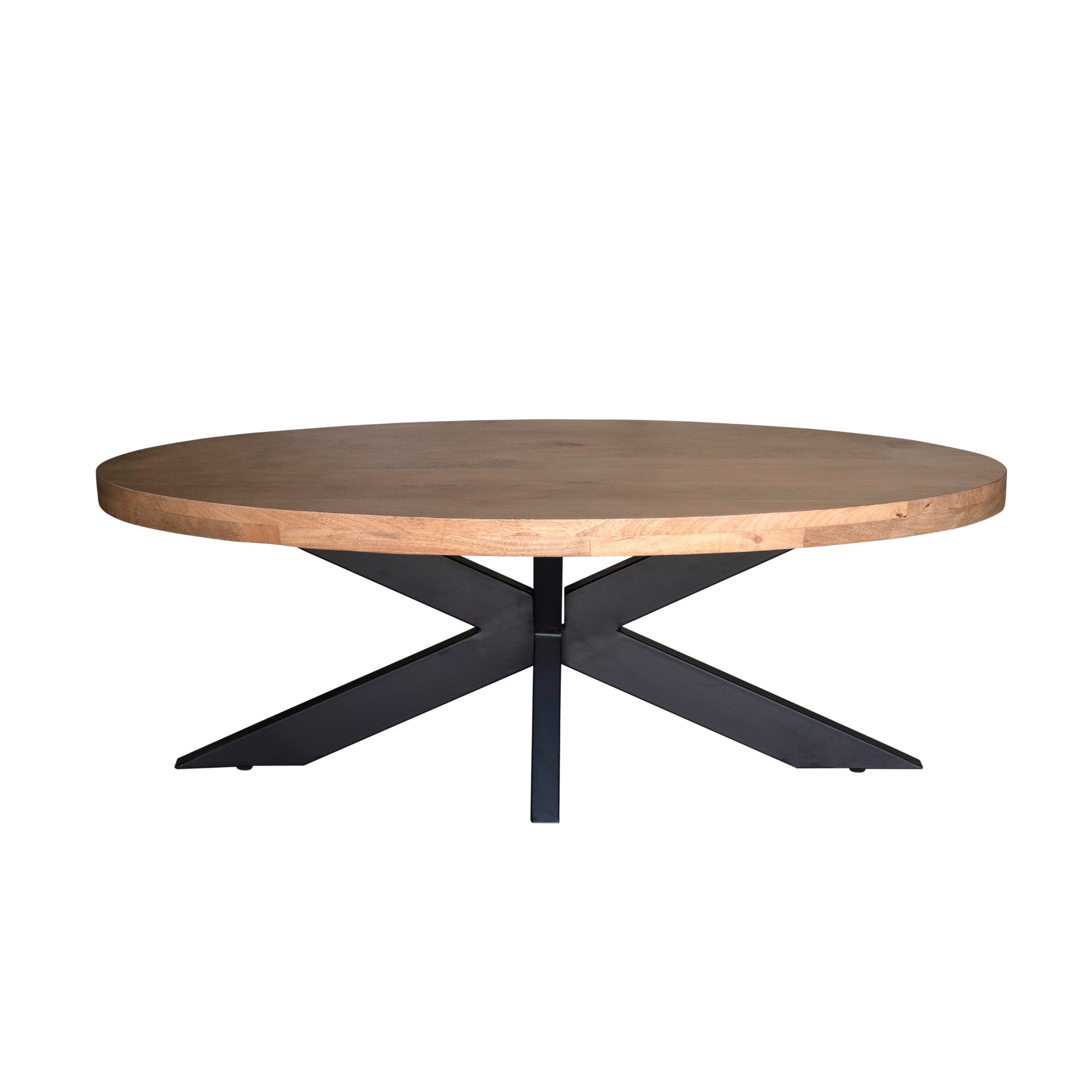 Salontafel Ovaal | 130 cm | Mangohout / Metaal