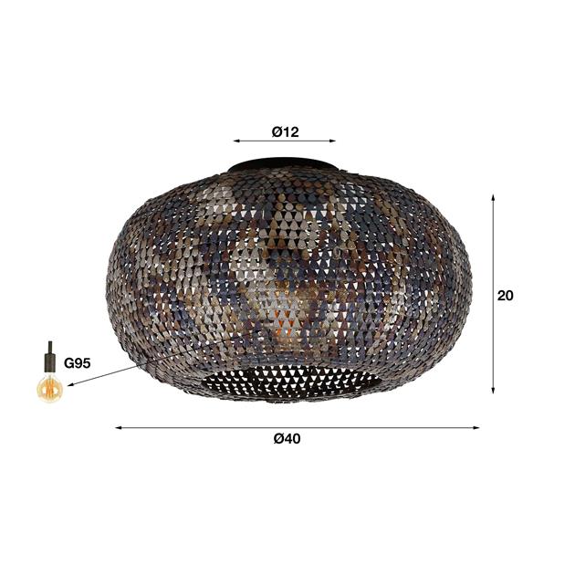 Plafondlamp Ø40 armor