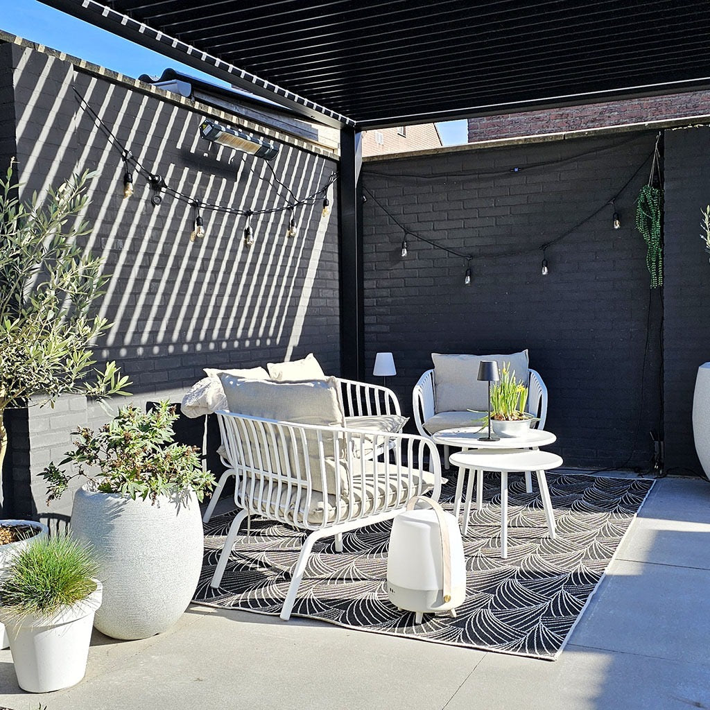 Tuinset Luka Wit – Complete Loungeset met Kussens – Modern & Onderhoudsvrij