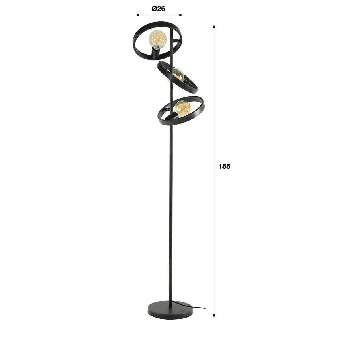 Vloerlamp Hover 3L Chorcoal