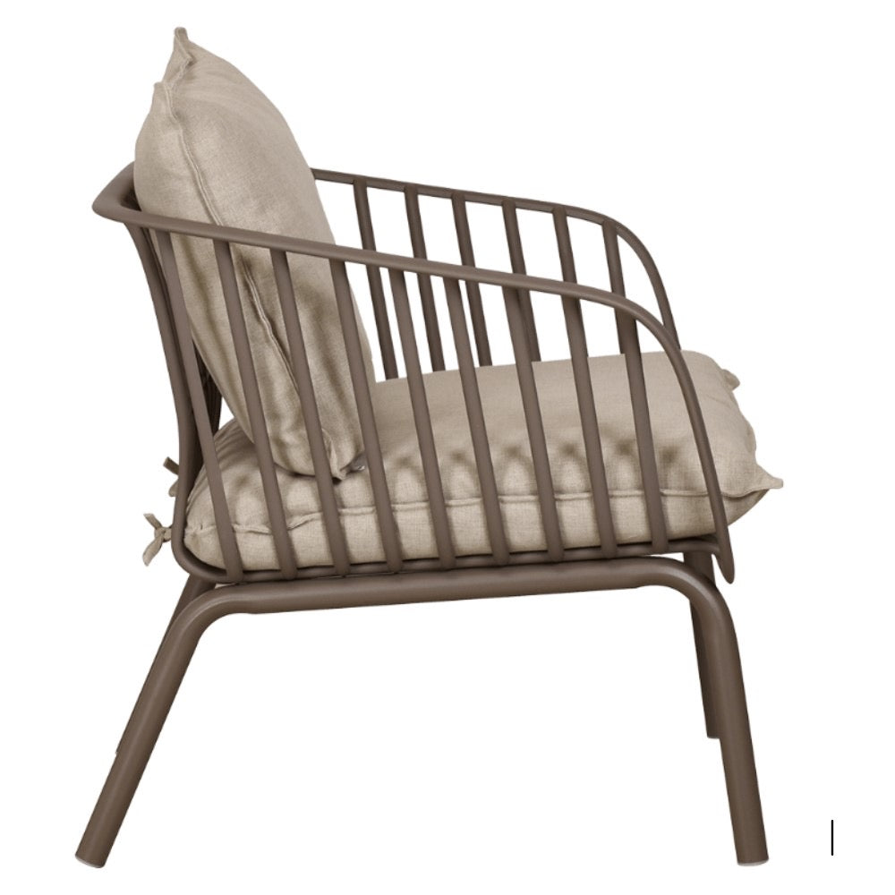 Tuinset Luka Taupe / Grijs – Complete Loungeset met Kussens – Modern & Onderhoudsvrij