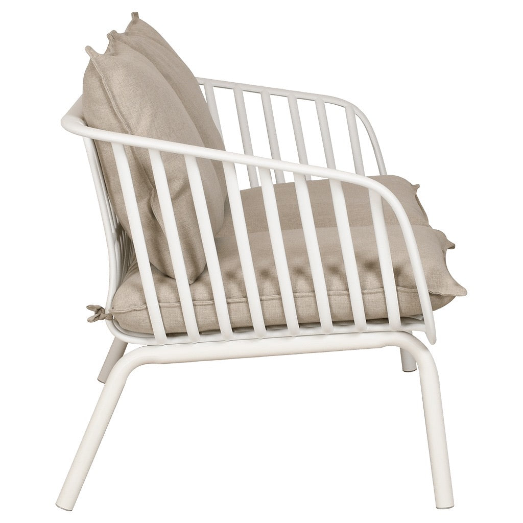 Tuinset Luka Wit – Complete Loungeset met Kussens – Modern & Onderhoudsvrij