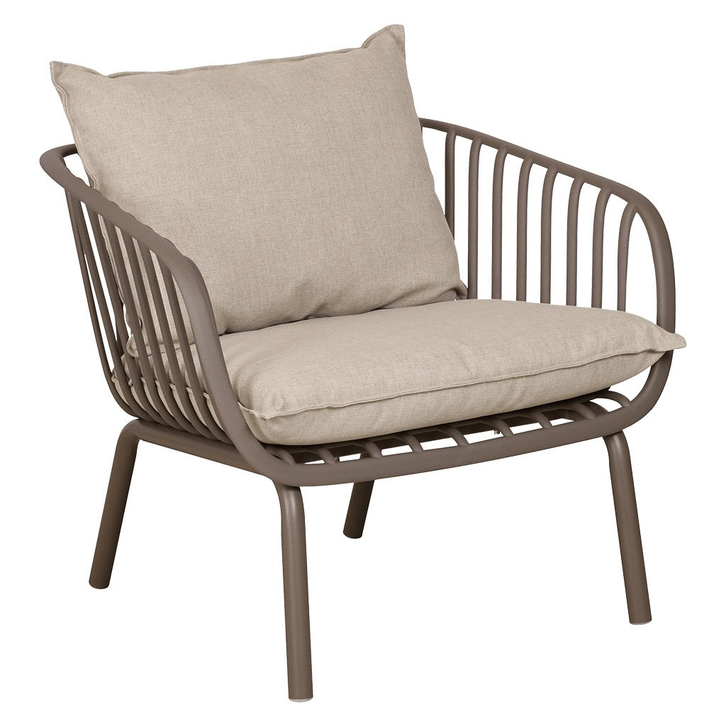 Tuinset Luka Taupe / Grijs – Complete Loungeset met Kussens – Modern & Onderhoudsvrij