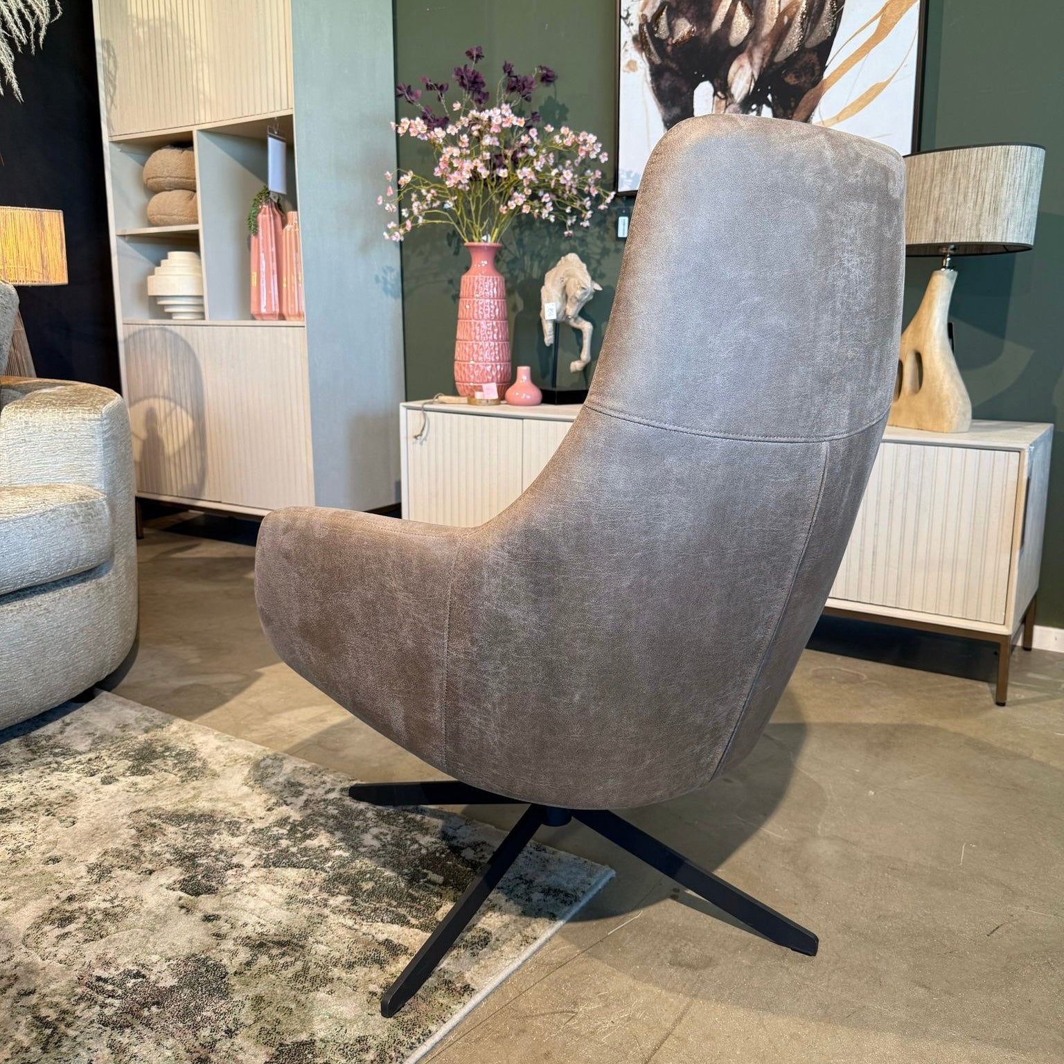 Fauteuil Hampton - Microleder Liver 10