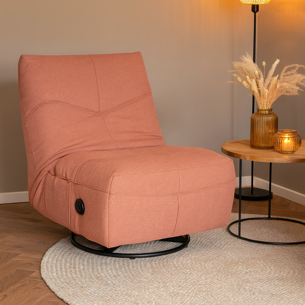Relaxfauteuil Lazy | Draaibaar | Pink