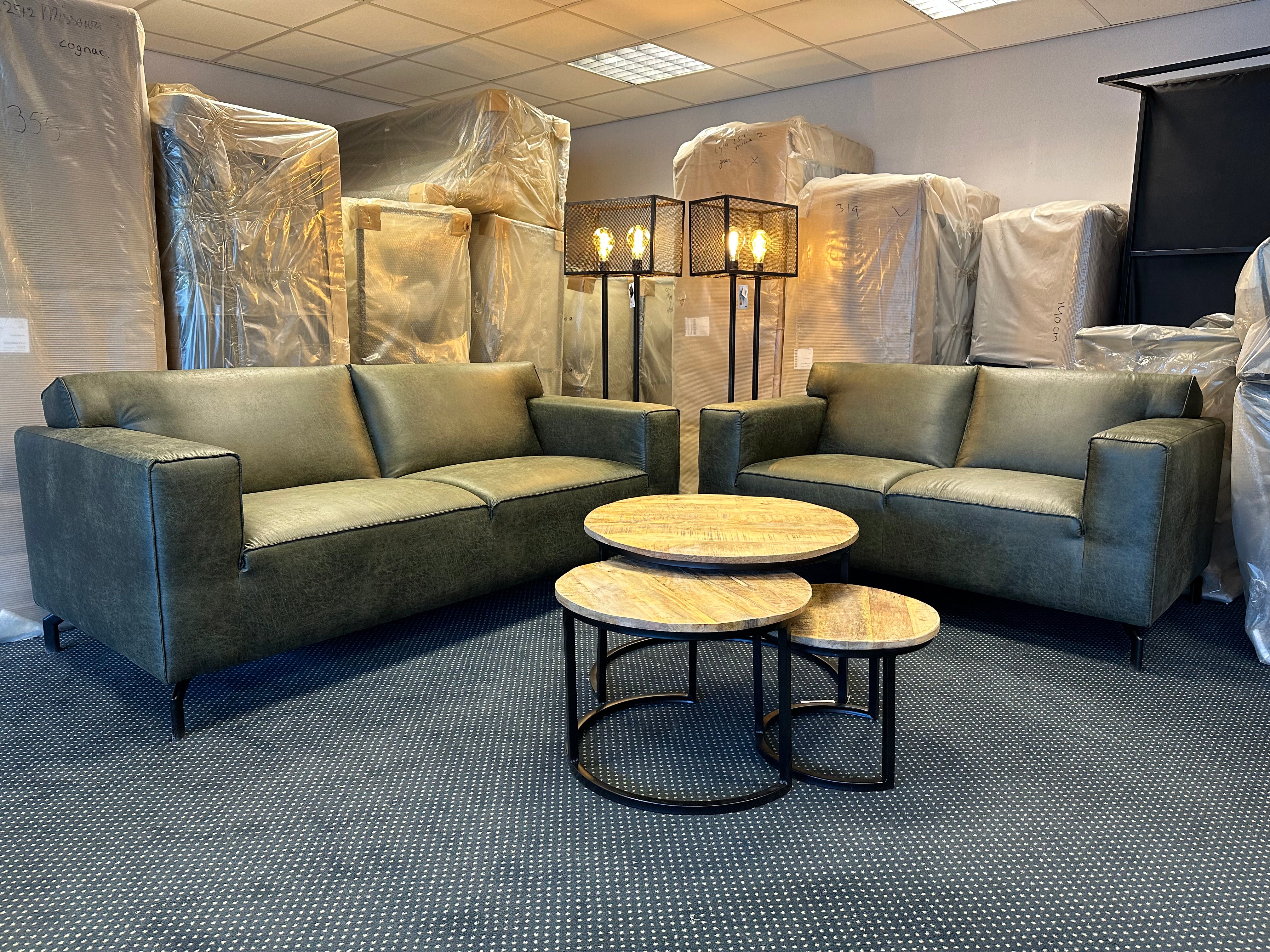 Bankstel Set I Vigo I 2+2,5 set I Cognac