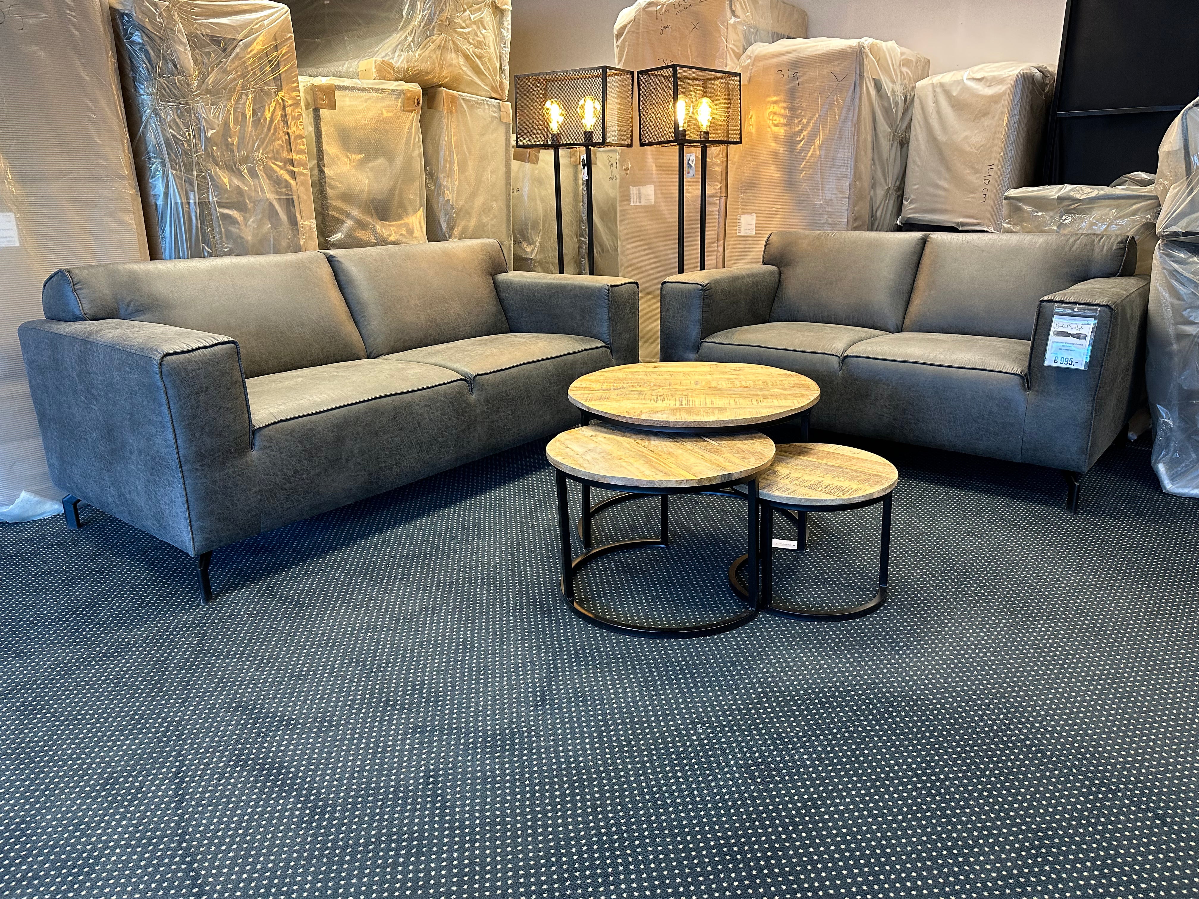 Bankstel Set I Vigo I 2+2,5 set I Cognac