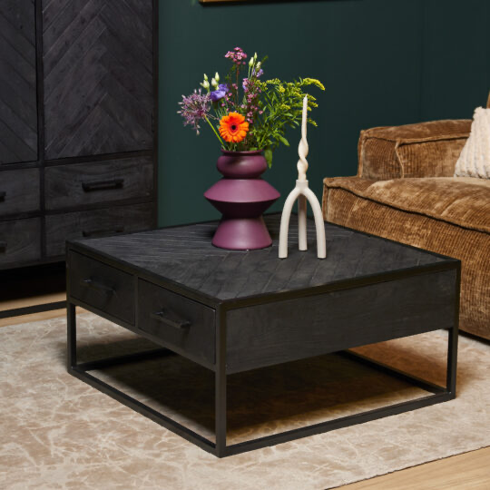 Salontafel I Rambo Black I 80 x 80 cm