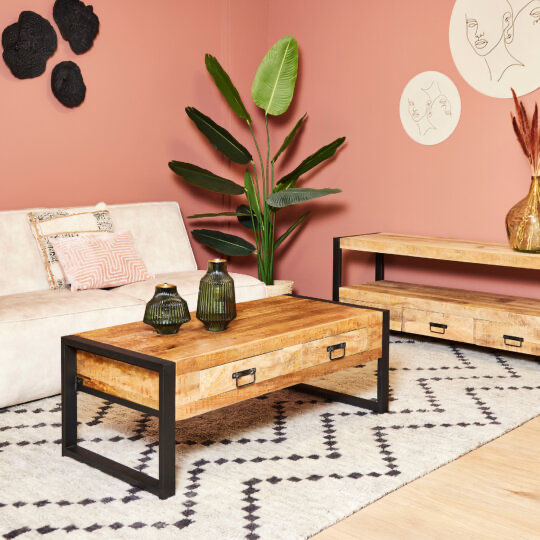 Salontafel Seattle I 2 lades I Blank