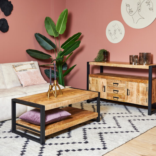 Salontafel Kira met onderblad | 110 cm