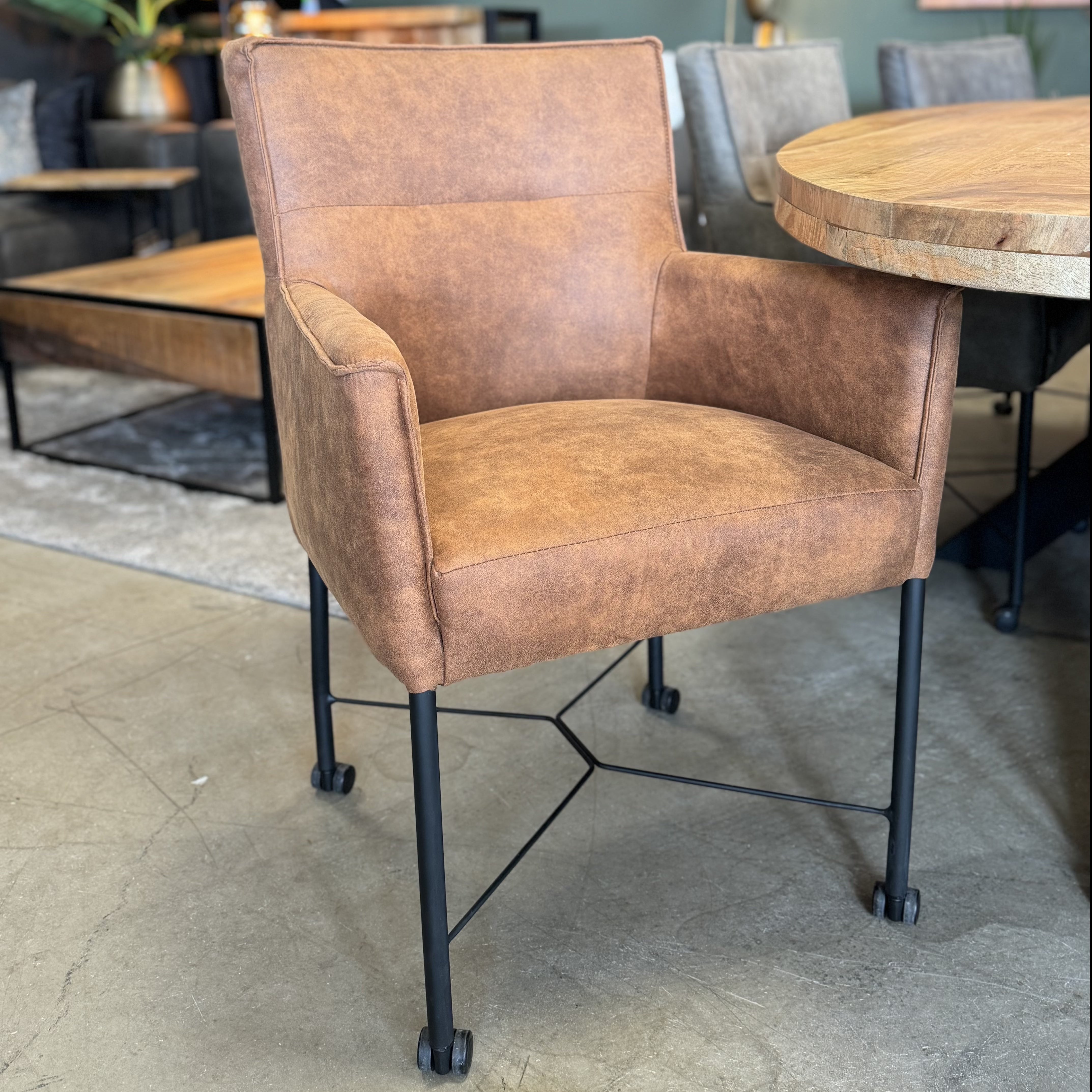 Eetkamerstoel London - Cognac