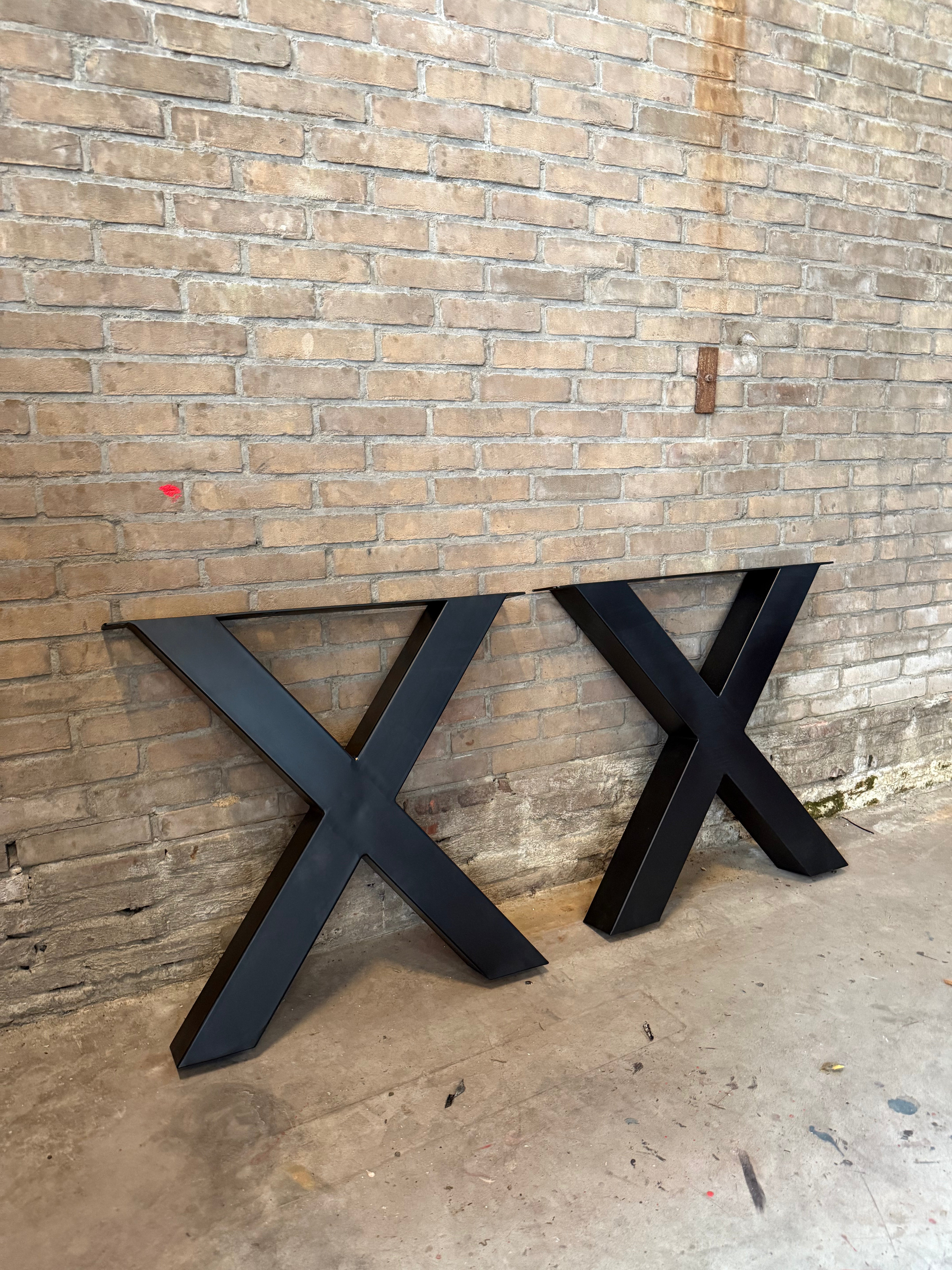 X Poten tafel – Stalen Onderstel Los