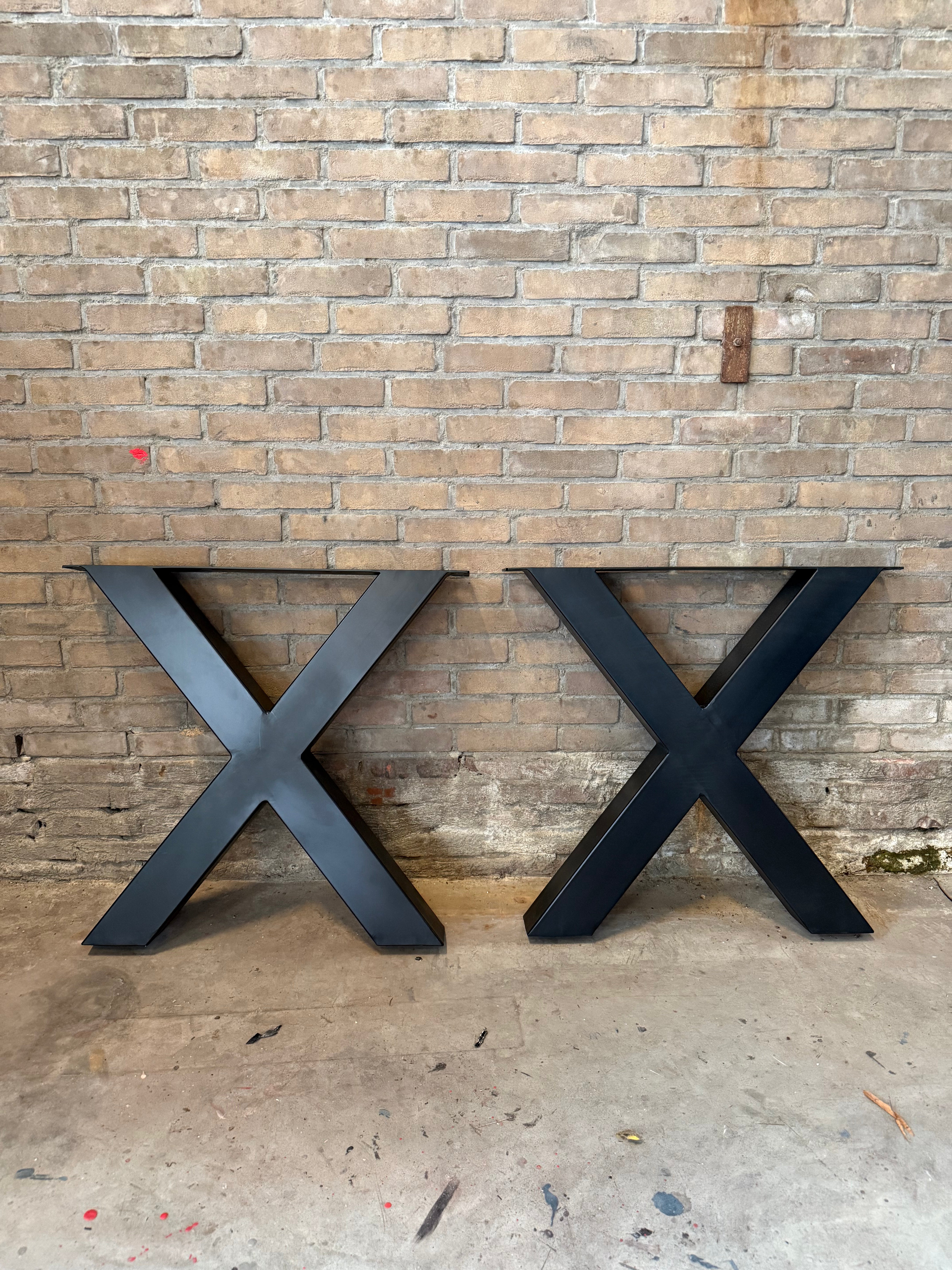 X Poten tafel – Stalen Onderstel Los