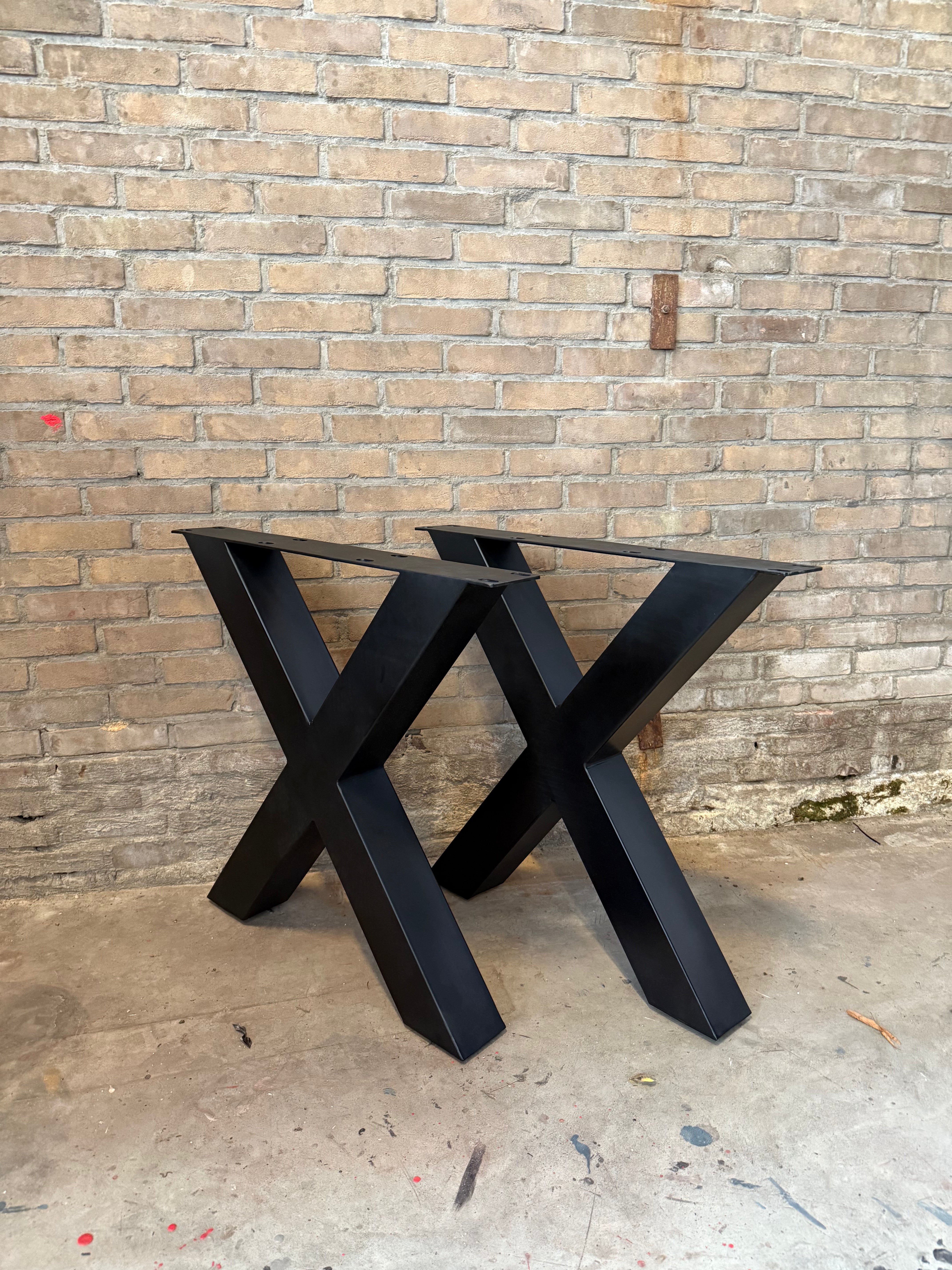 X Poten tafel – Stalen Onderstel Los