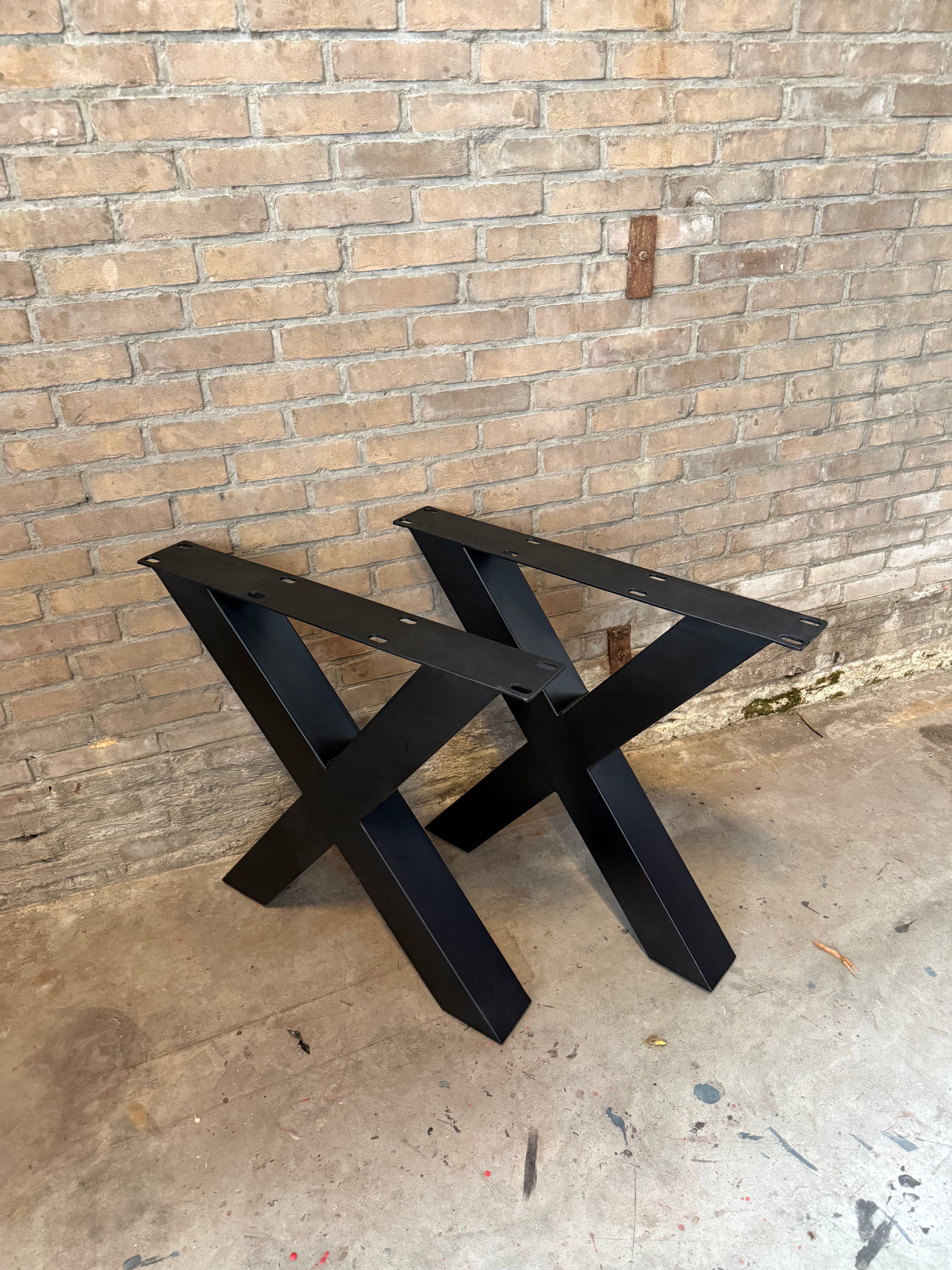 X Poten tafel – Stalen Onderstel Los