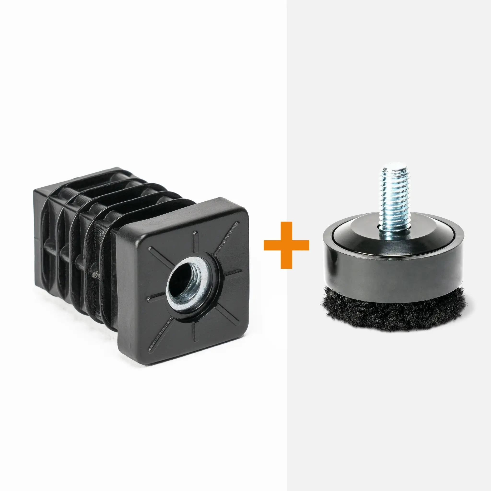 Inzetstuk vierkant M8 (set van 4 stuks)