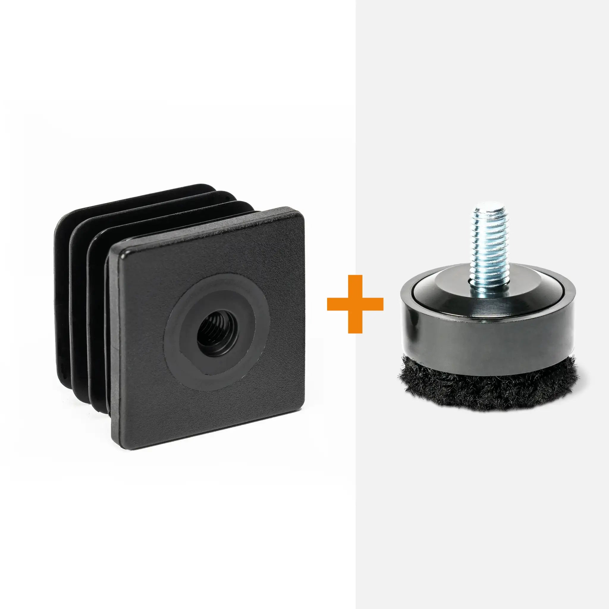 Inzetstuk vierkant M8 (set van 4 stuks)