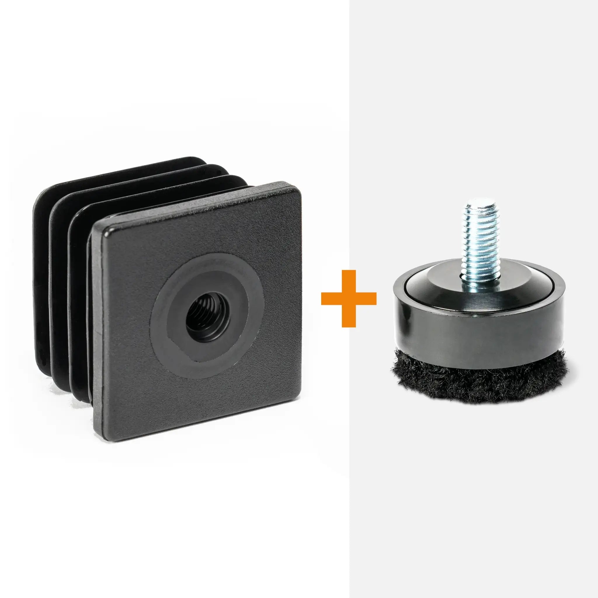 Inzetstuk vierkant M8 (set van 4 stuks)