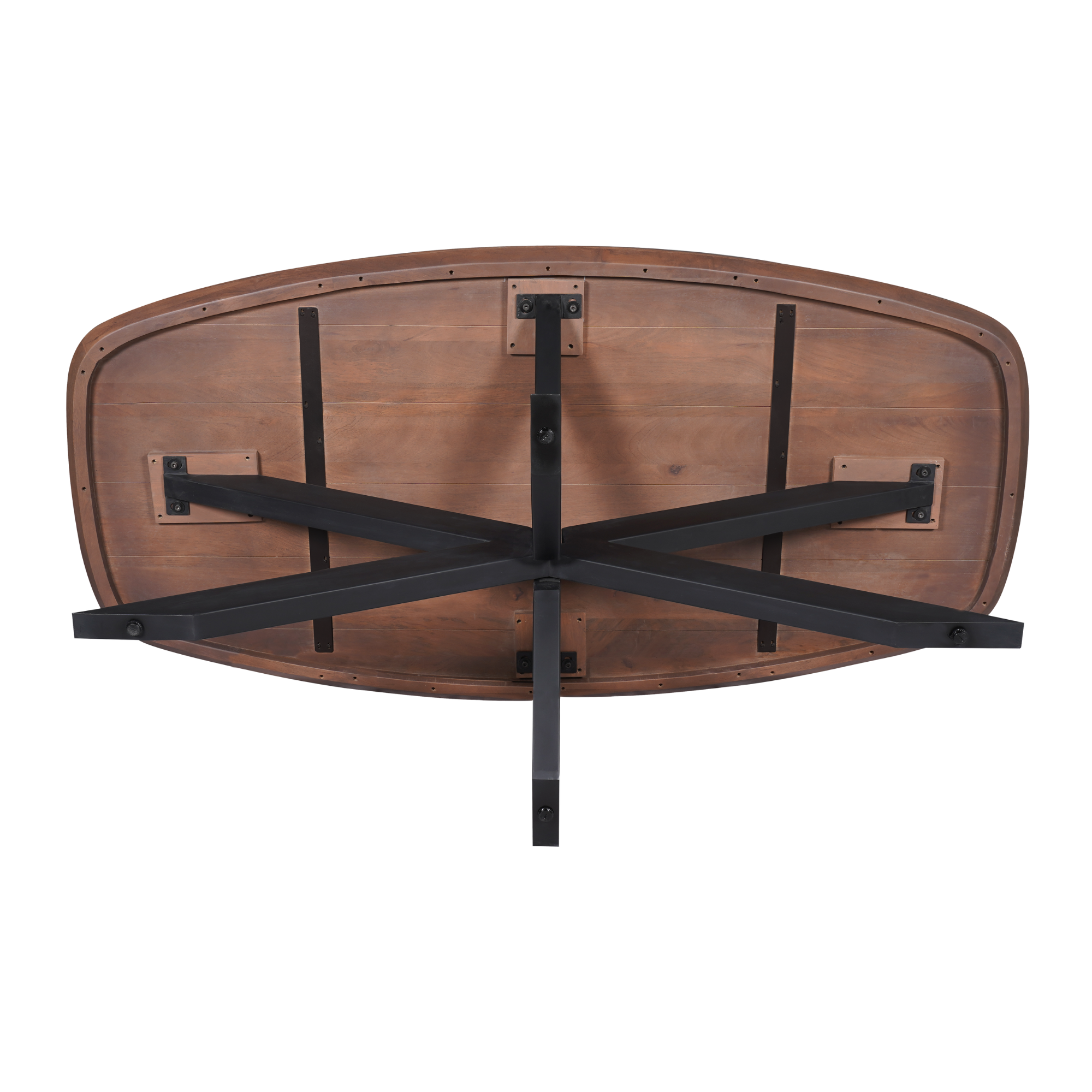 Eettafel Madison Walnut | 160 cm | Deens Ovaal | Poot Black