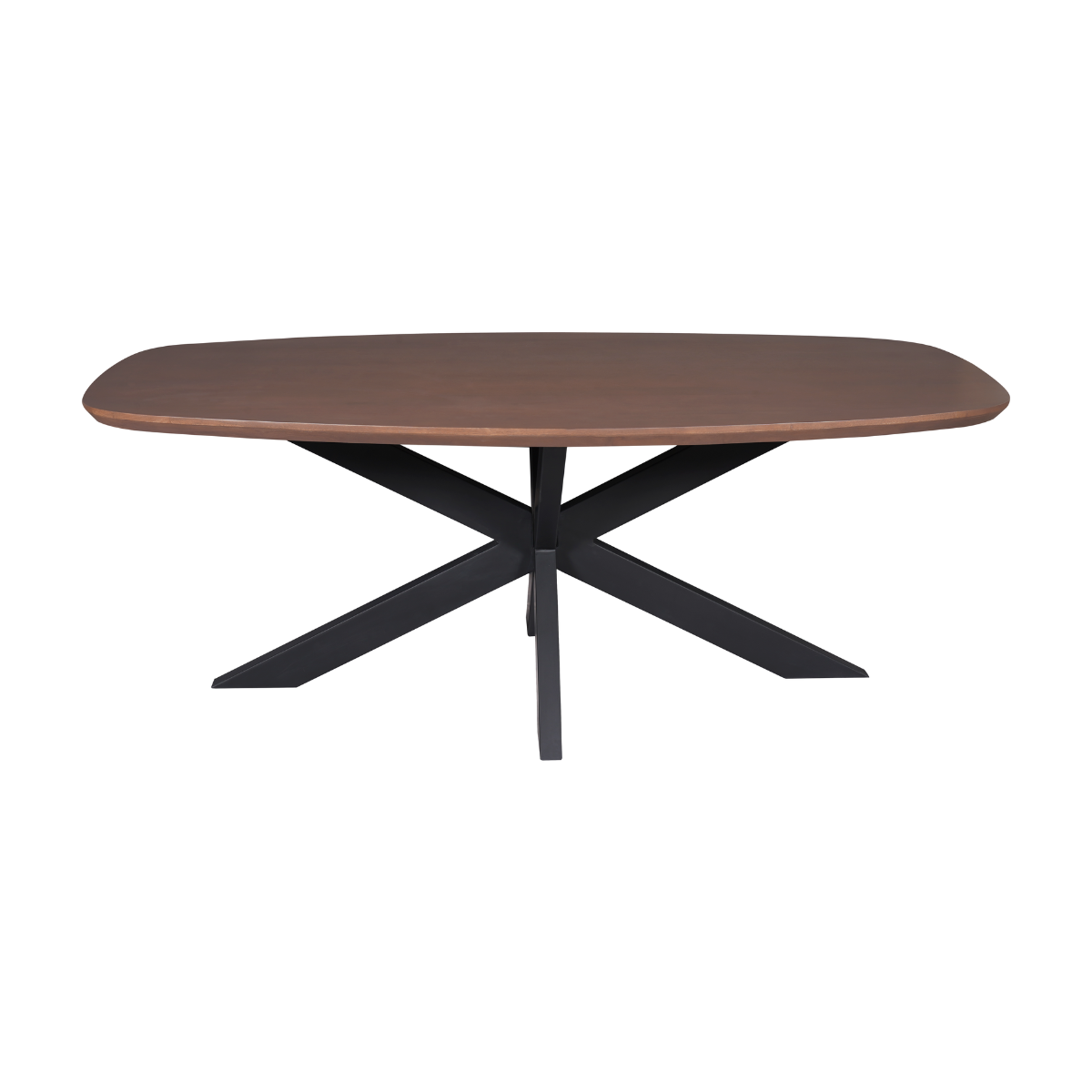 Eettafel Madison Walnut | 280 cm | Deens Ovaal | Poot Black