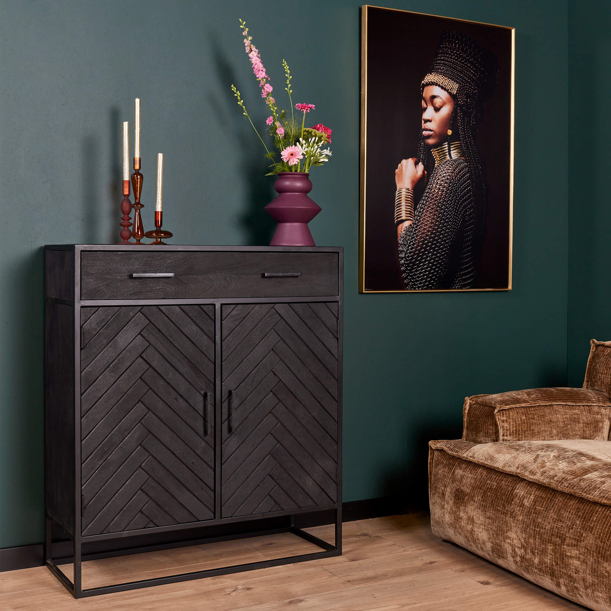 Kabinet I Rambo I Black I 100 cm