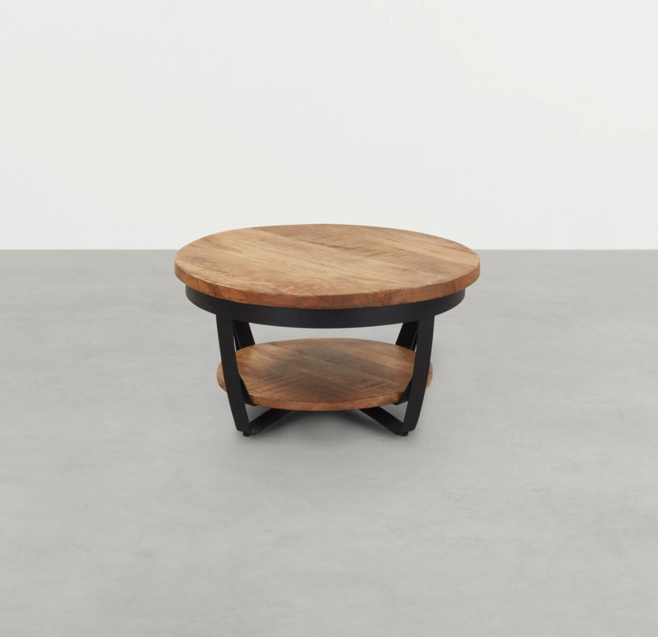 Salontafel Britt 65 cm rond met plank