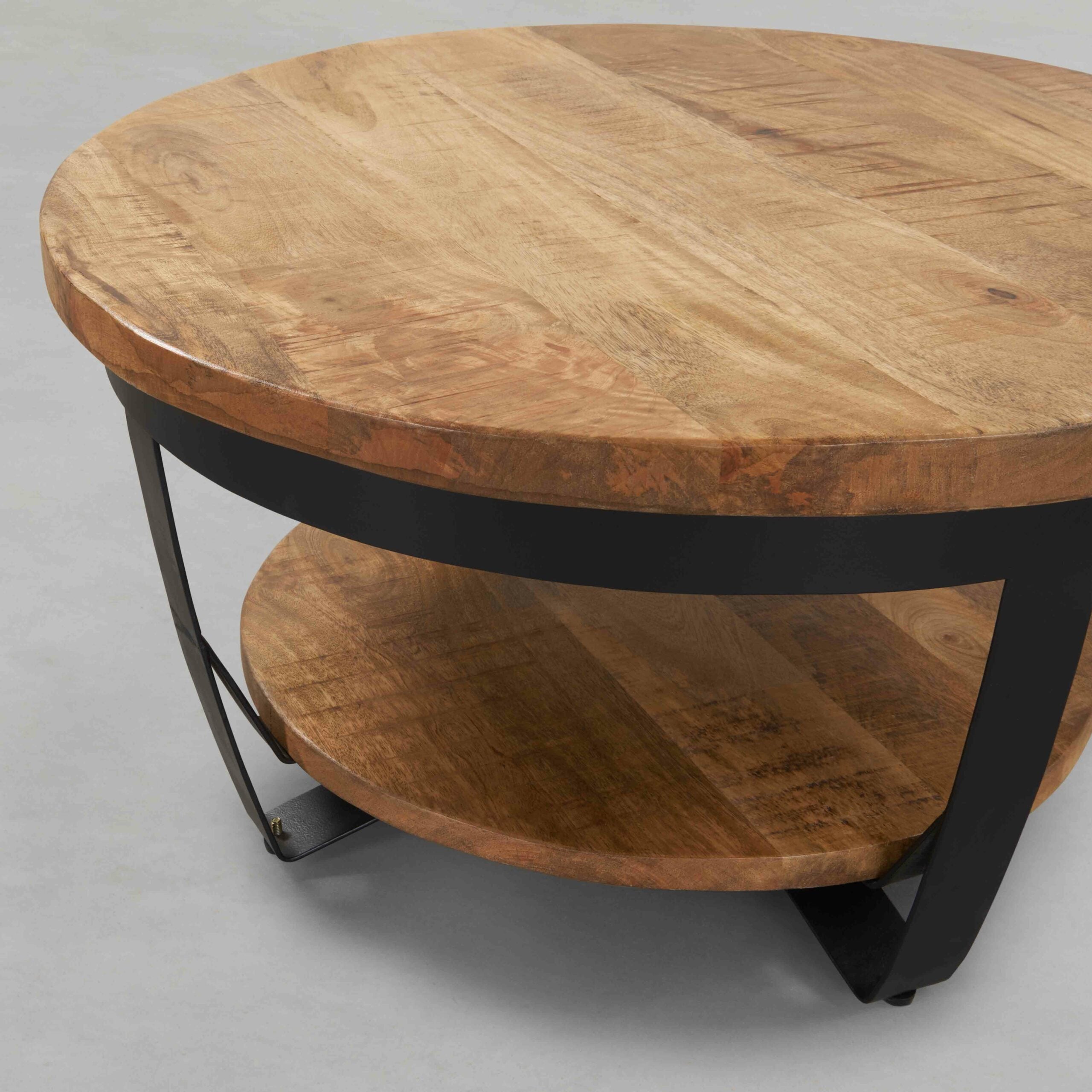 Salontafel Britt 65 cm rond met plank