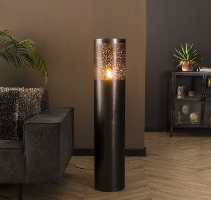 Vloerlamp I Ø25 cilinder I 120cm I Zwart
