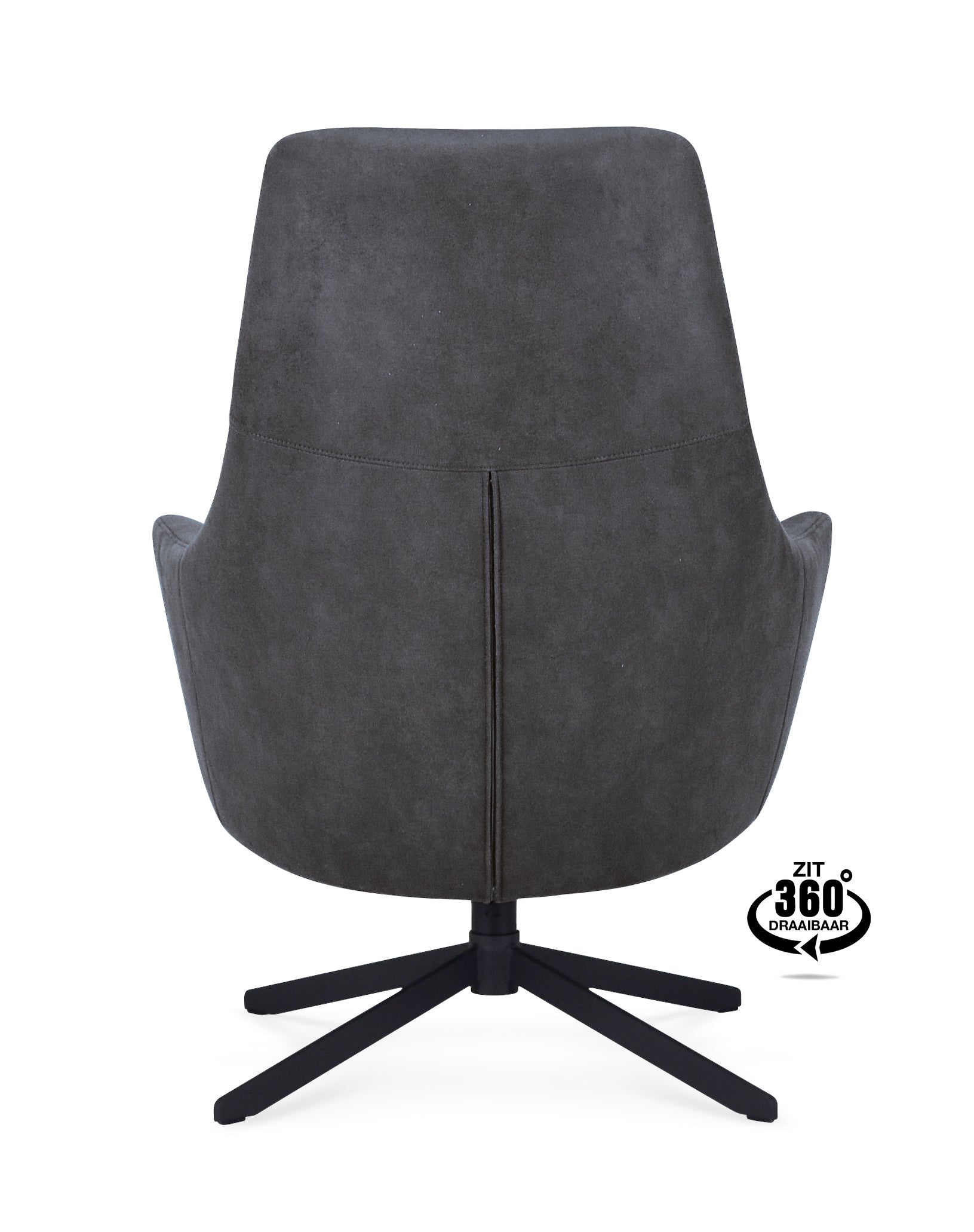 Fauteuil Hampton - Microleder Antraciet 67