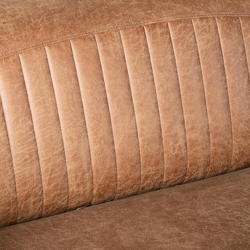 LABEL51 Hoekbank Trento - Cognac - Microfiber - Ottomane + 2,5-Zits