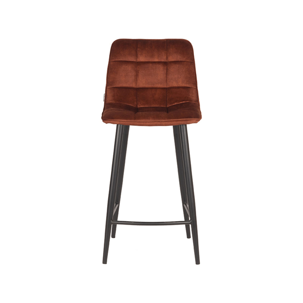 LABEL51 Barkruk Jelt - Rust - Velours - Zithoogte 65