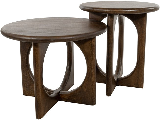 Bijzettafel Ø50, H55, Mango Brown Walnut - Zodiac Collection